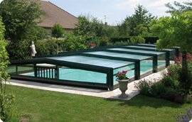 Abri piscine bas