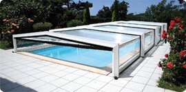 Abri piscine bas