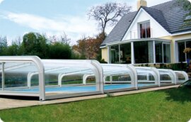 Abri piscine bas