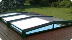Abri piscine bas