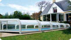 Abri piscine bas