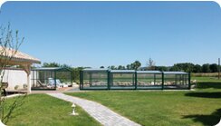 Abri piscine semi-haut