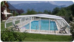Abri piscine semi haut
