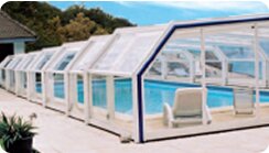 Abri piscine semi-haut